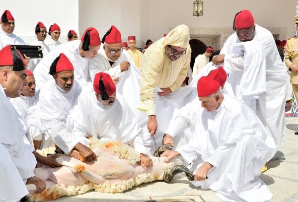 الملك يؤدي صلاة العيد وينحر الأضحية في مسجد الحسن الثاني بتطوان  